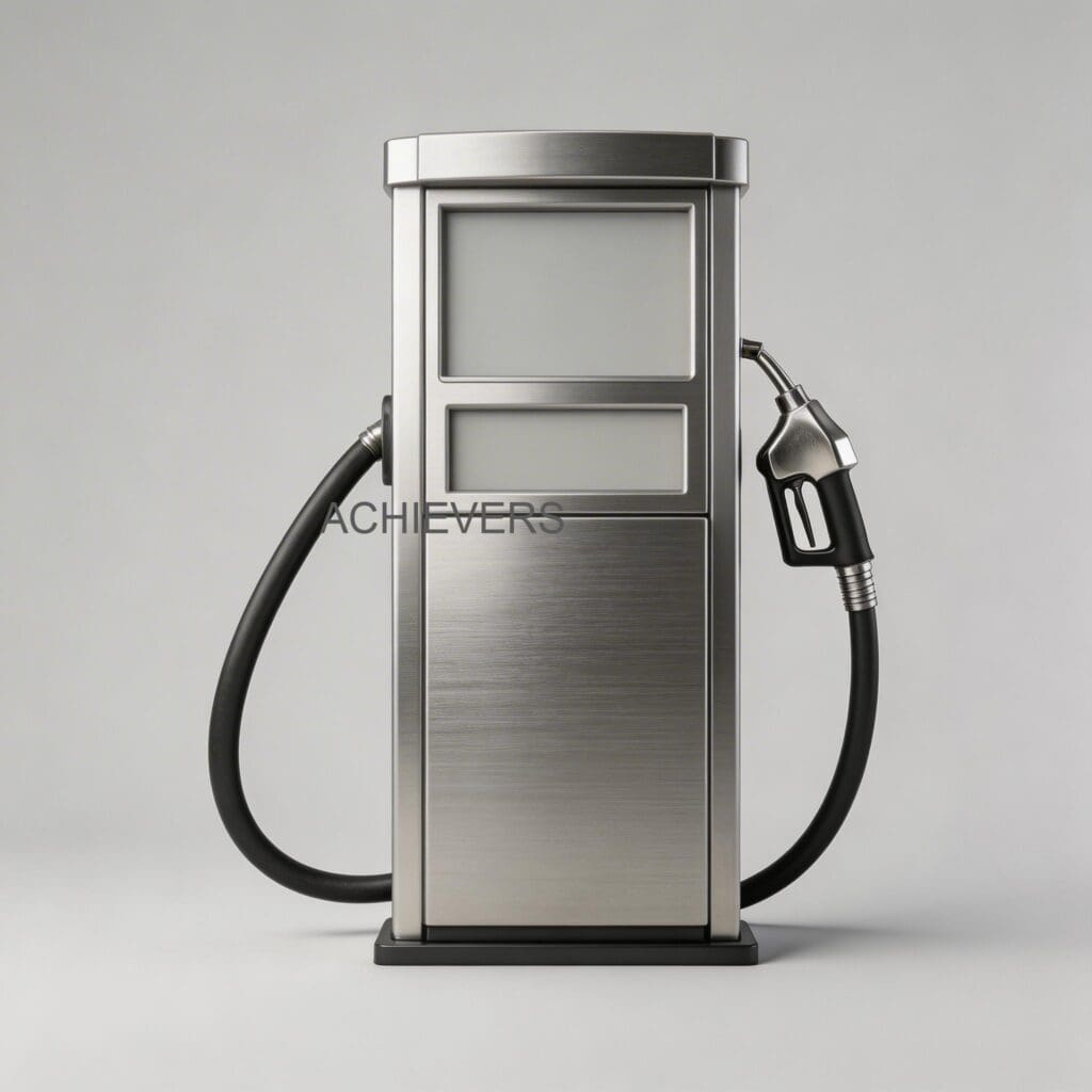 Diesel Dispenser showing complete installation including all accessories and control components, with Legal Metrology stamped oval gear flow meter for high-accuracy Indian industrial applications