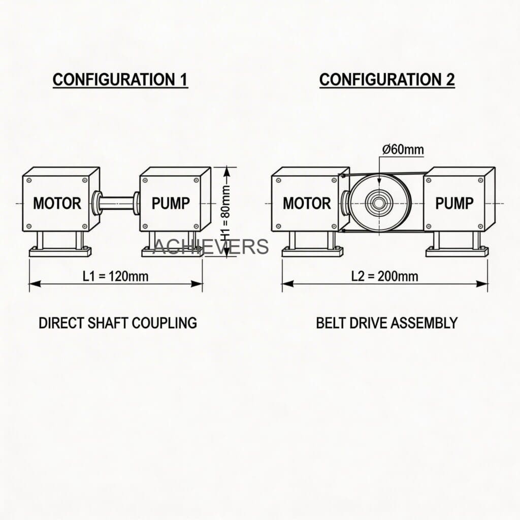 Technical comparison diagram highlighting the internal sensor differences between mechanical gears, digital displays, and pulse output wiring in a Diesel Flow Meter