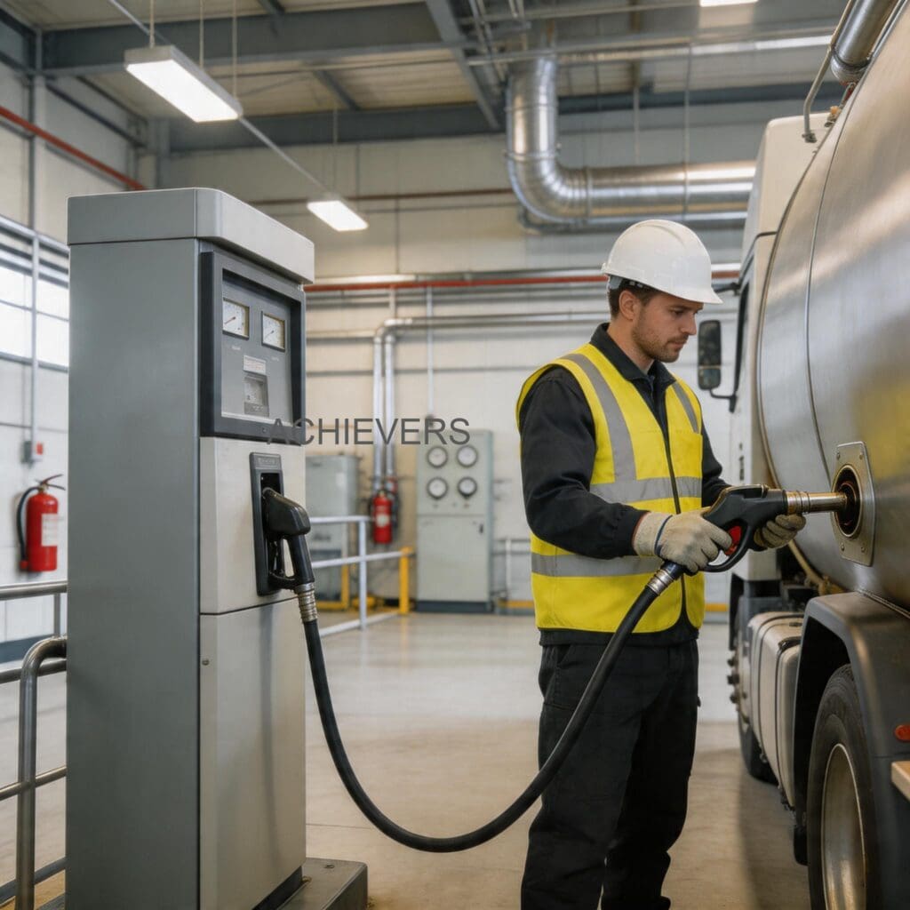Mobile Fuel Dispenser operating productively at a remote industrial mining site with proper weather protection and maintenance