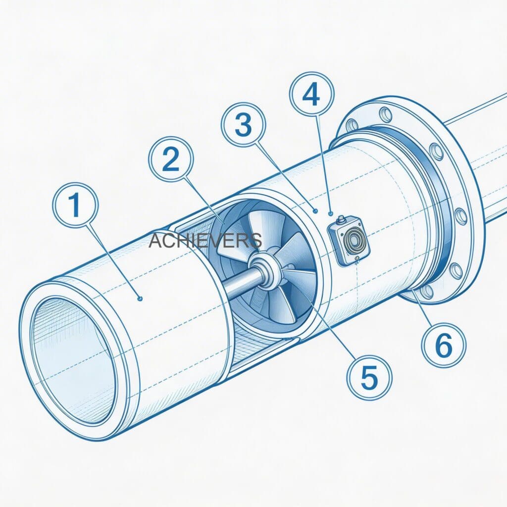 Schematic cross-section of a industrial Fuel Dispenser showing internal flow path from suction strainer through the air eliminator and positive displacement meter
