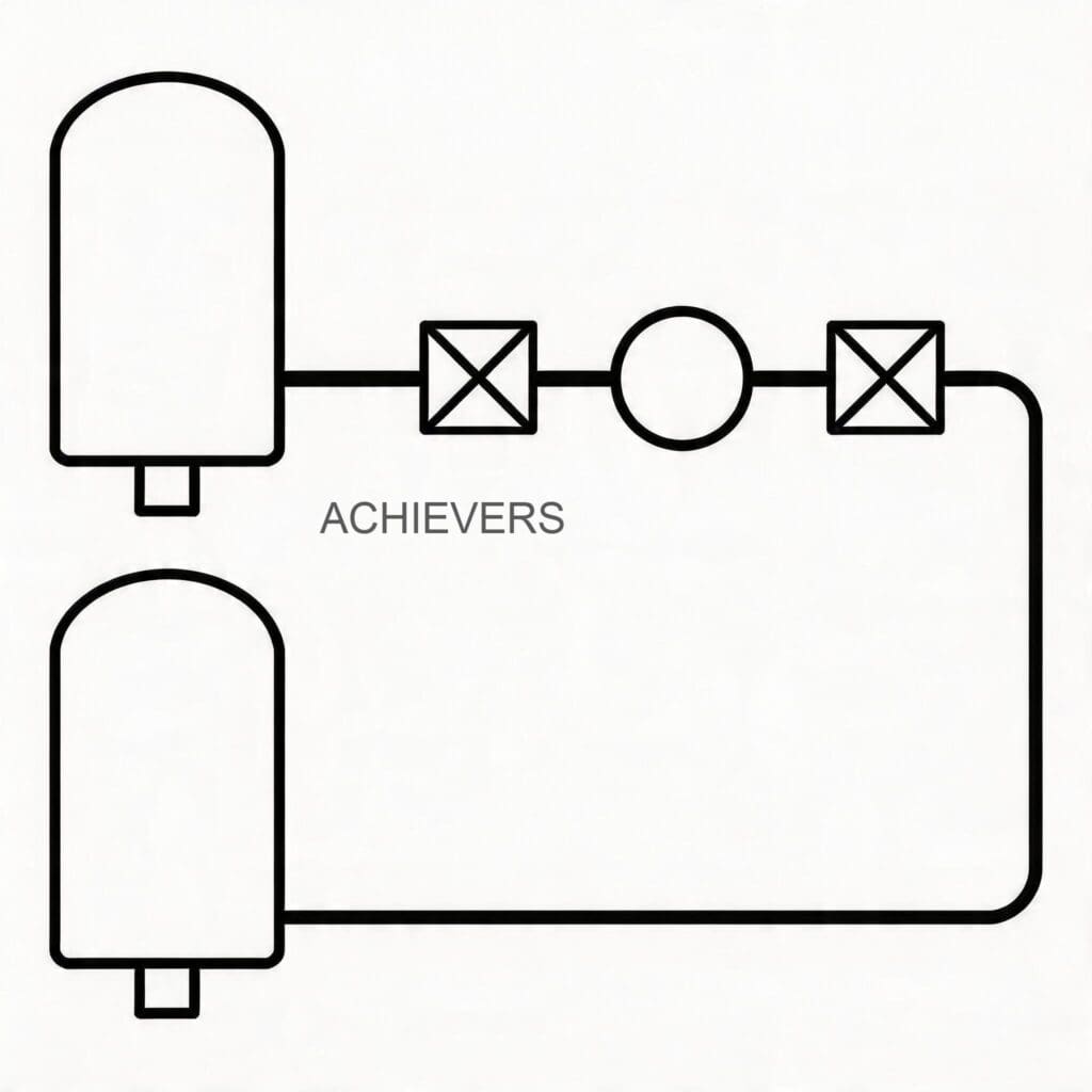 Piping and instrumentation diagram (P&ID) showing a dual Fuel Flow Meter setup on the supply and return lines of a commercial DG set day tank