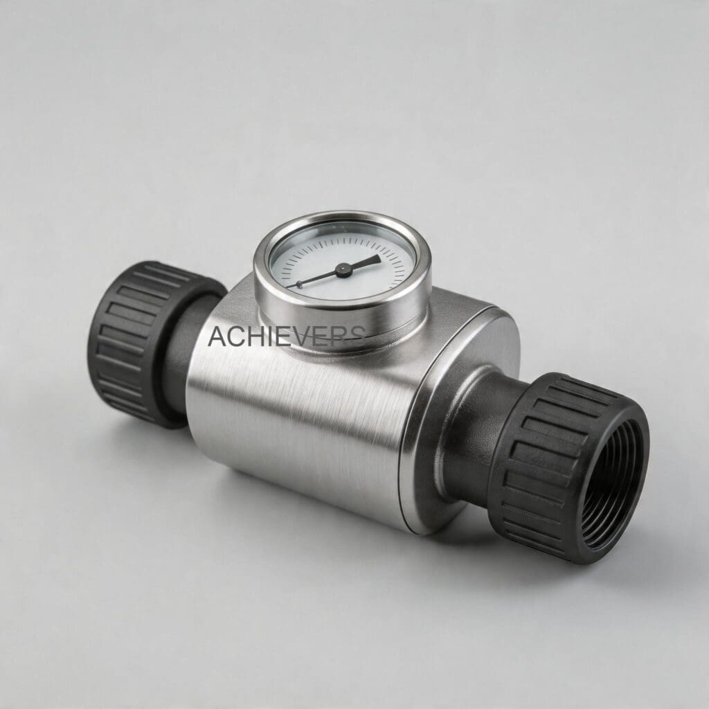 Product overview showing key features and build quality of Oil Flow Meter