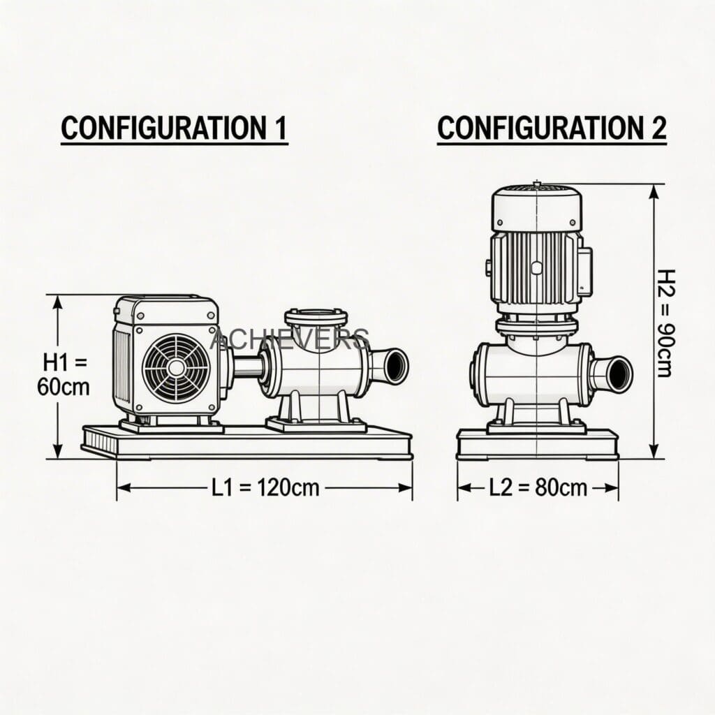 Technical comparison diagram highlighting the key differences between Oil Flow Meter variants