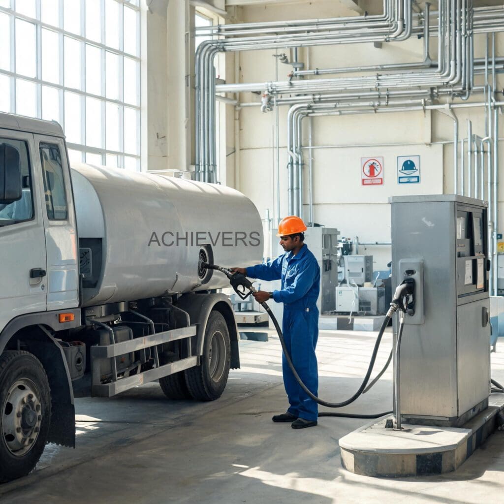 Diesel Dispenser operating productively at Indian industrial site with proper housekeeping and maintenance