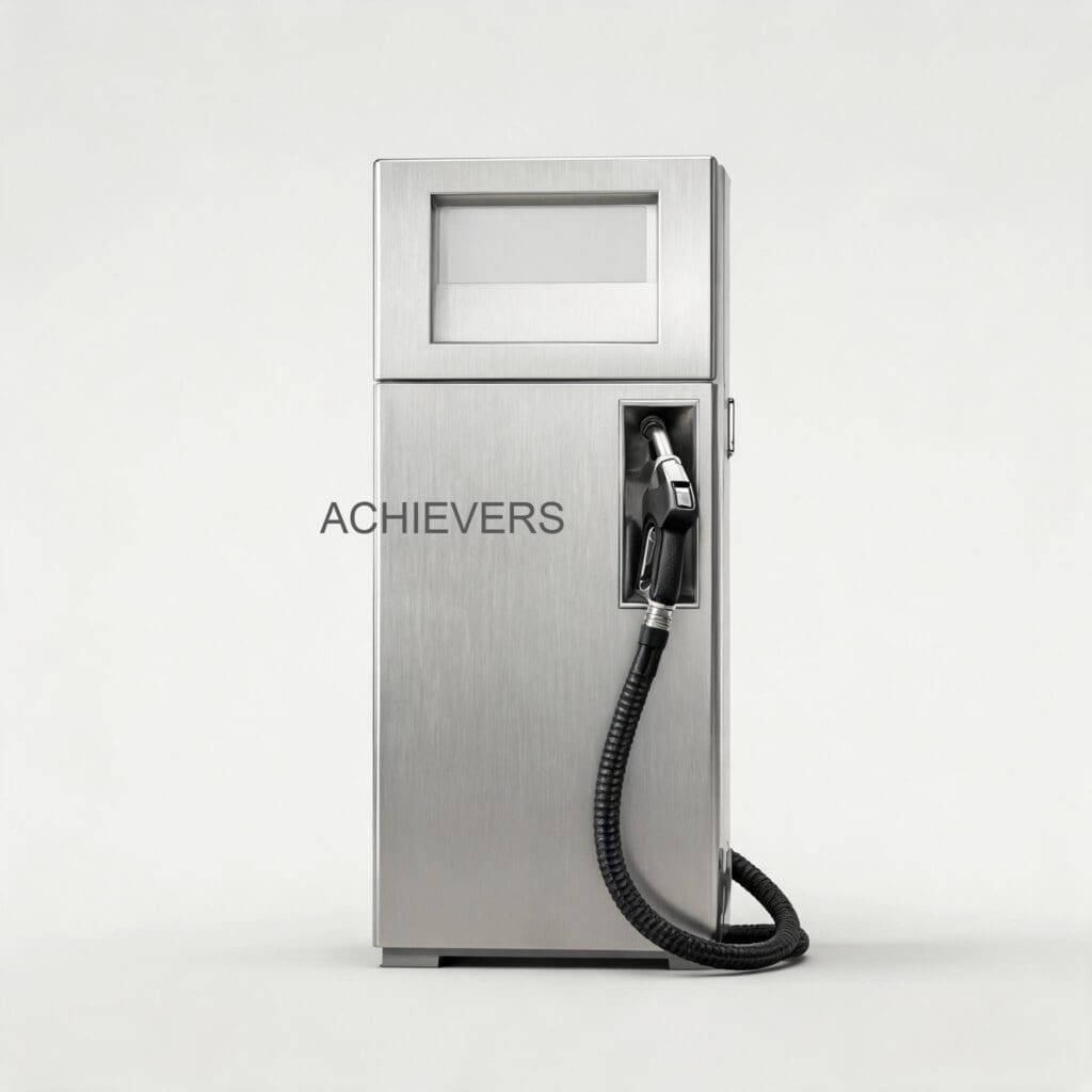 Diesel Dispenser showing complete installation including all accessories and control components