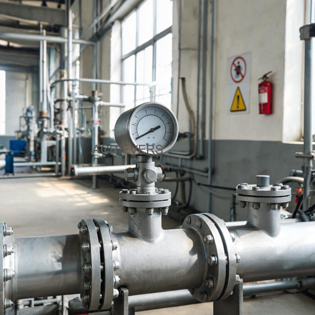 Diesel Flow Meter installed and operating at an Indian industrial facility showing correct setup
